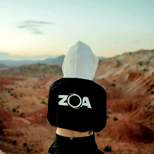 ZOA Signature Sherpa-Lined Crop Zip-Up