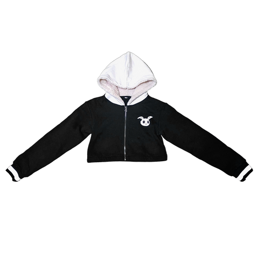 ZOA Signature Sherpa-Lined Crop Zip-Up